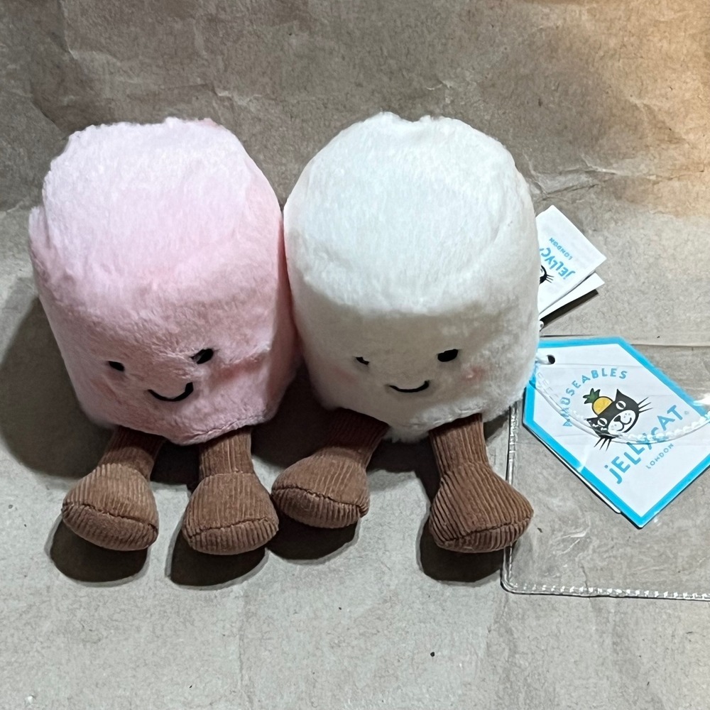 Jellycat Amuseable Marshmallows Pink White Plush Toy A2MARS - Picture 3 of 6